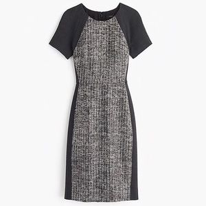 J. Crew Italian Tweed Colorblock Dress